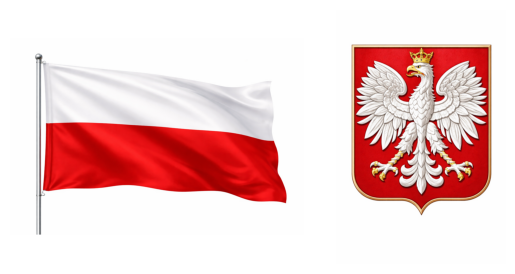 Flaga i godło Rzeczypospolitej Polskiej